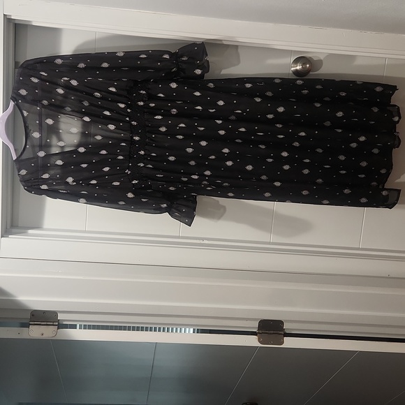 Charlotte Russe Black Printed Longline Kimono - Picture 8 of 11